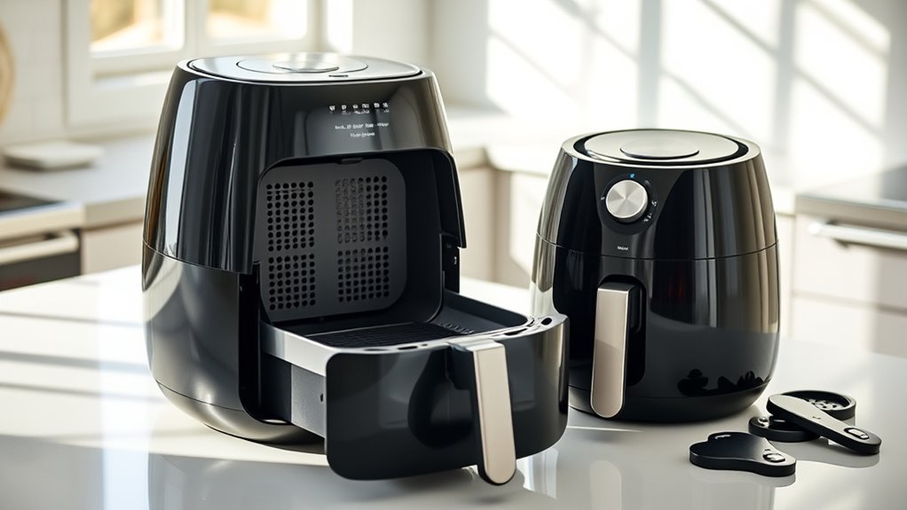 air fryer cleaning features