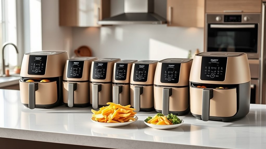 air fryer sizes for four