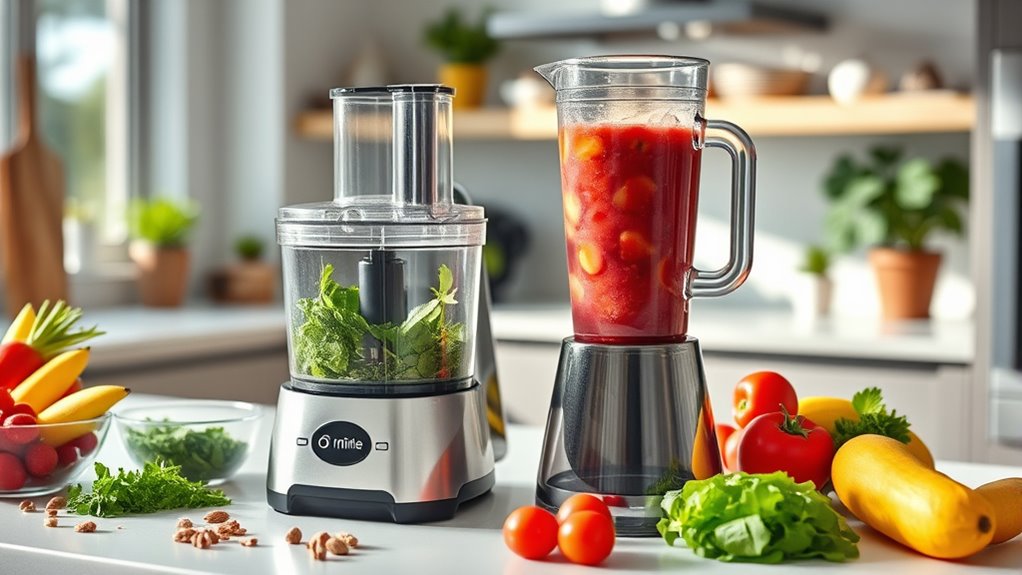 food processor vs blender uses