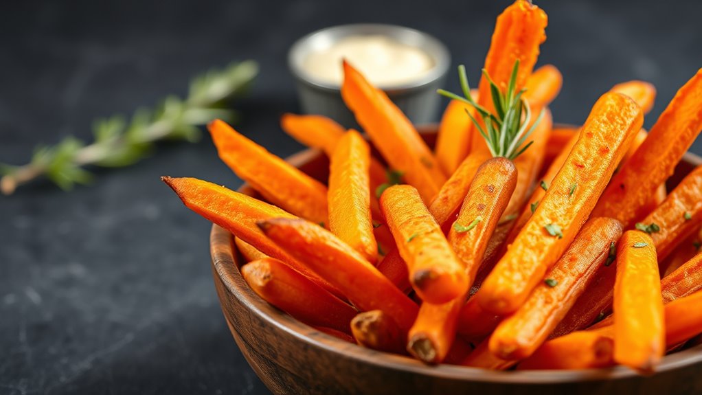 healthy crispy carrot fries