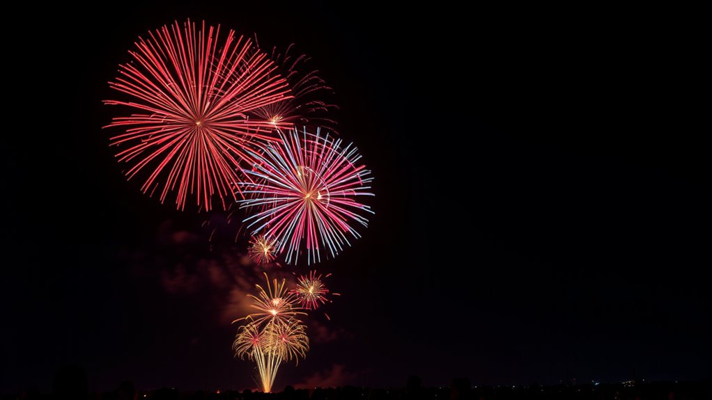 optimal fireworks photography settings