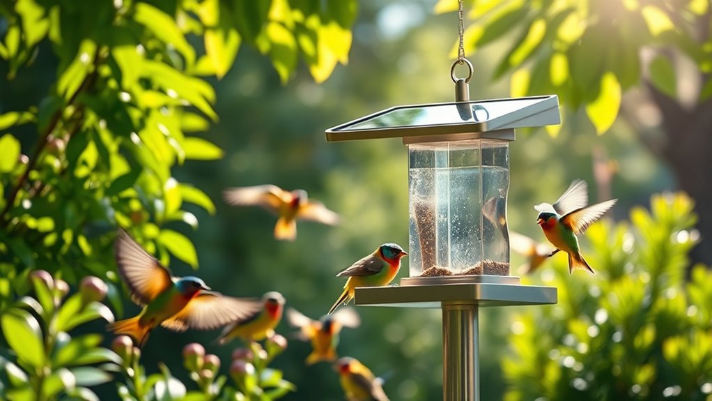solar feeders with cameras