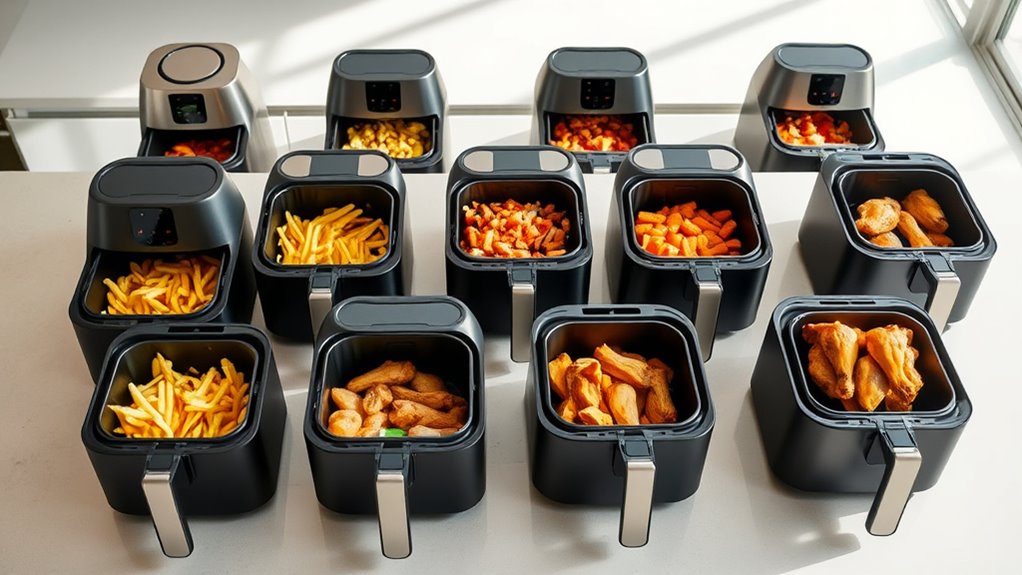 square basket air fryers