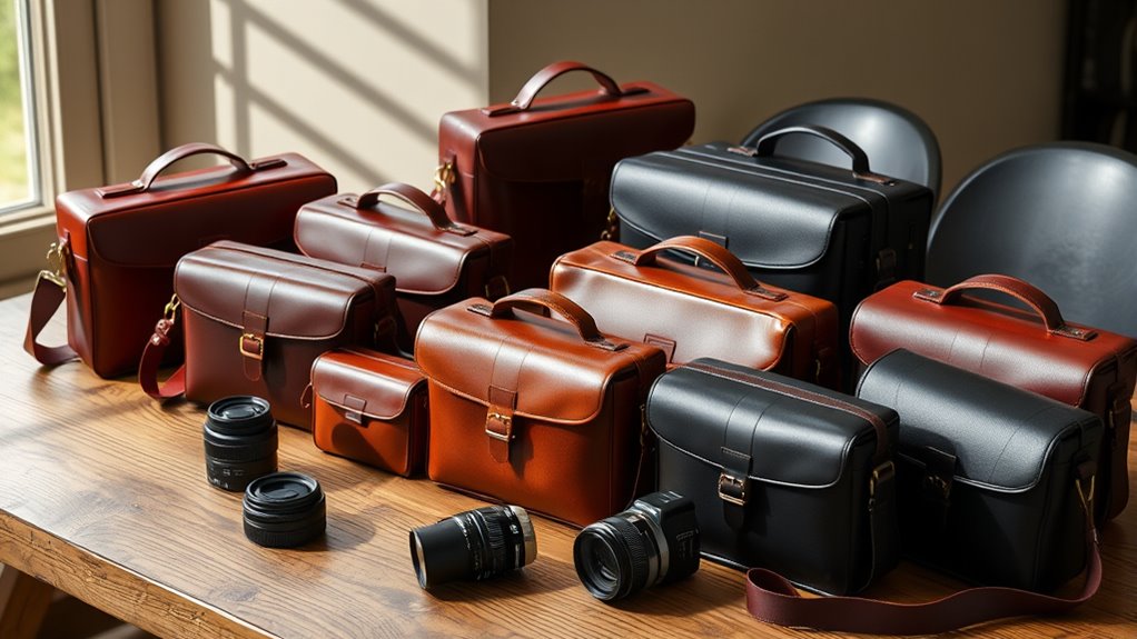 stylish leather camera bags