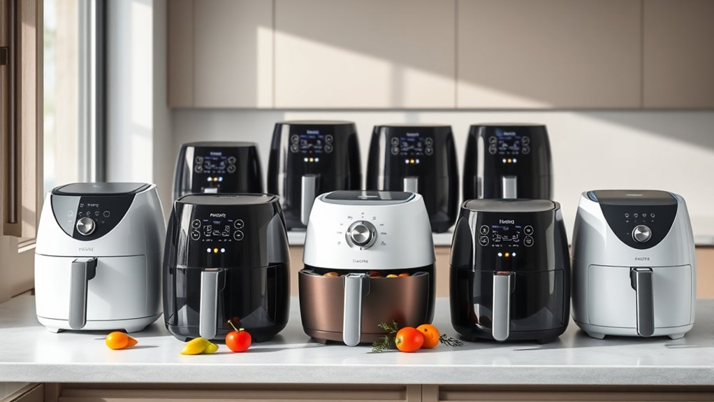 top air fryer capacities