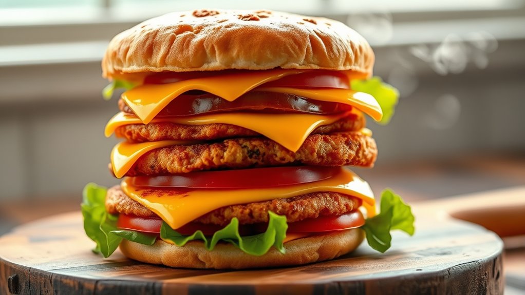 top air fryer cheeseburgers