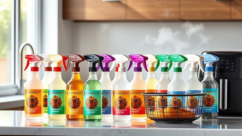 top air fryer cleaning sprays