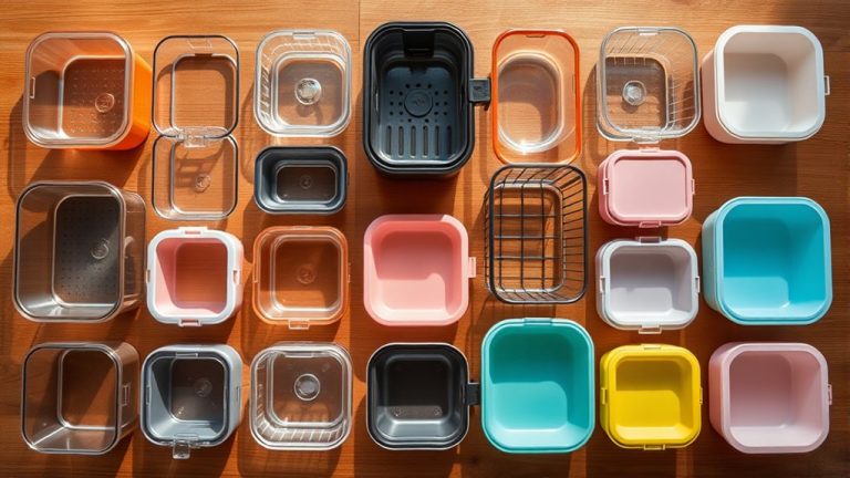 top air fryer containers