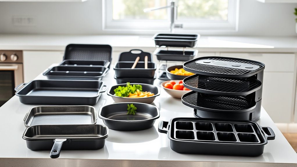 top air fryer oven pans