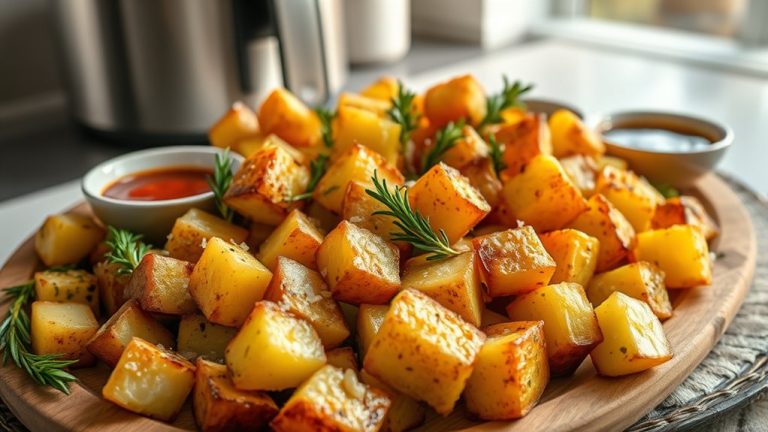 top air fryer potato cubes