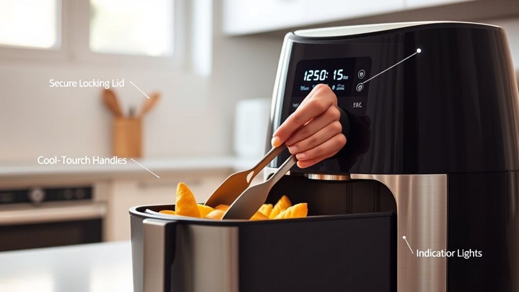 top air fryer safety features
