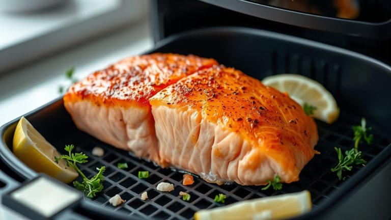 top air fryer salmon settings
