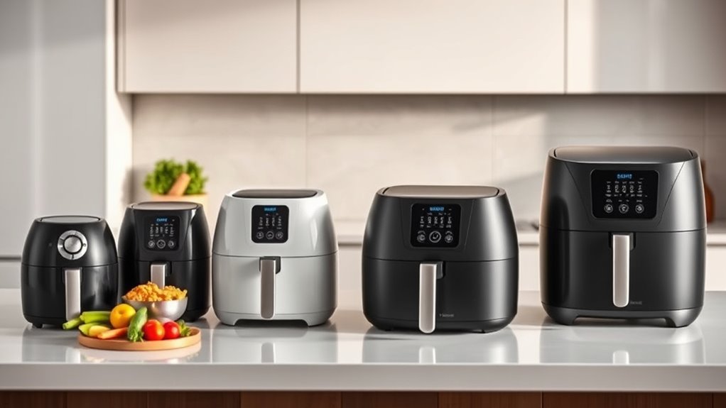 top air fryer size options