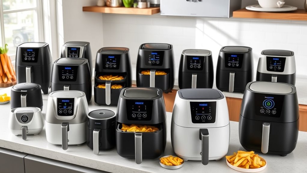 top air fryer sizes