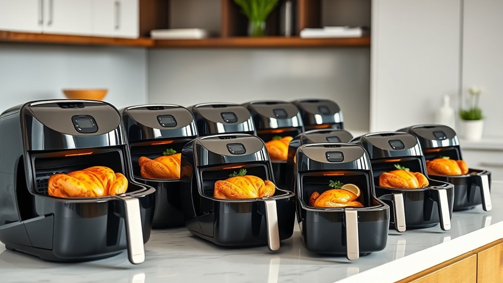 top air fryer sizes