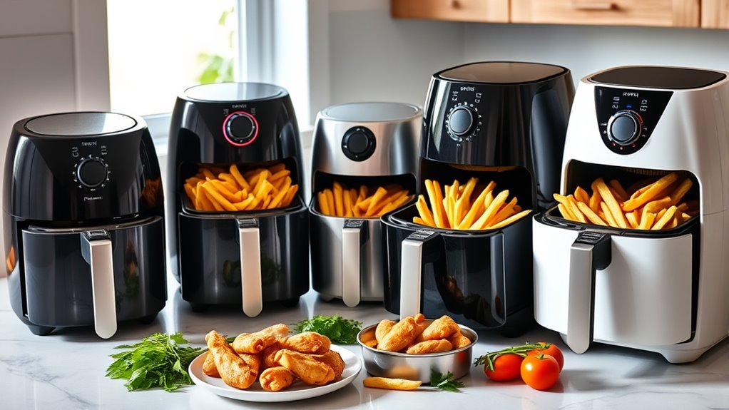 top air fryer sizes