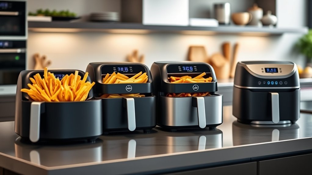 top double rack air fryers
