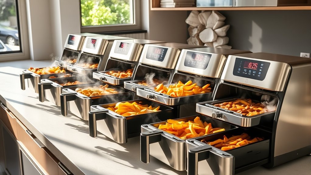 top dual tray air fryers
