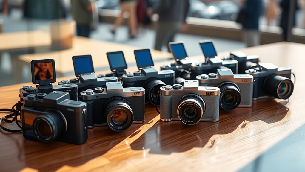 top flip screen vlog cameras