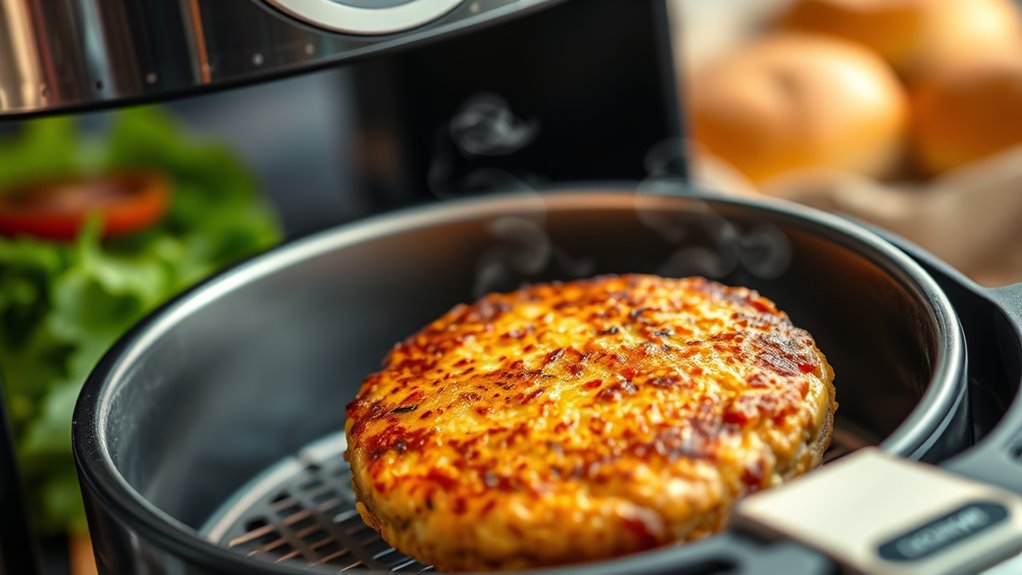 top frozen burger air fryer settings