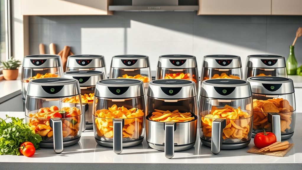 top glass air fryers