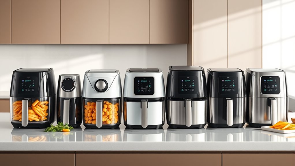 top glass stainless air fryers