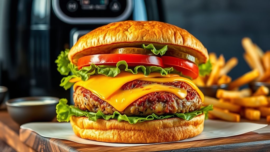 top juicy air fryer hamburgers