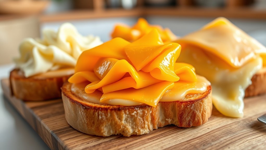 top melting toast cheeses