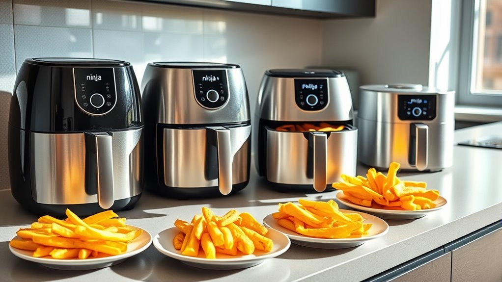 top ninja and philips air fryers