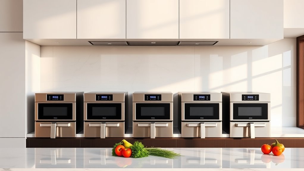 top over range microwave air fryers