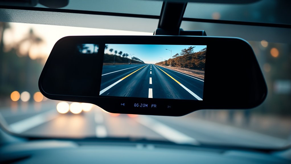 top rear view mirror cameras