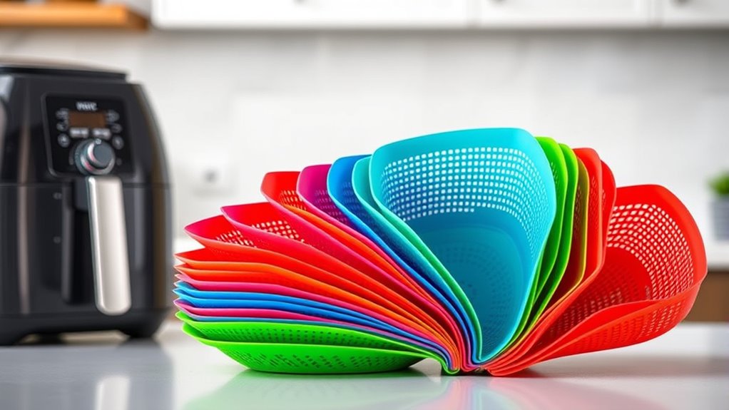 top silicone fryer liners