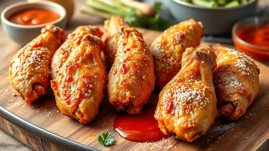 top wings with baking powder
