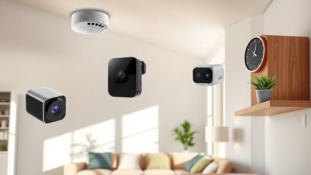 twelve hidden indoor cameras